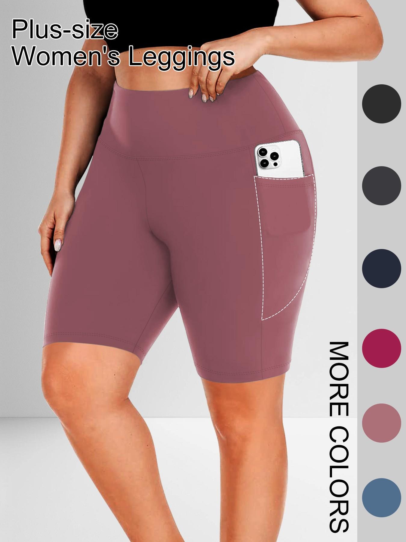 High Waist Pocket Tight Shorts, Crescent Shape Side Pockets, High Elasticity Four-Way Stretch Fabric, Soft Like Butter, Multi-Color Options, High Waisted Shorts