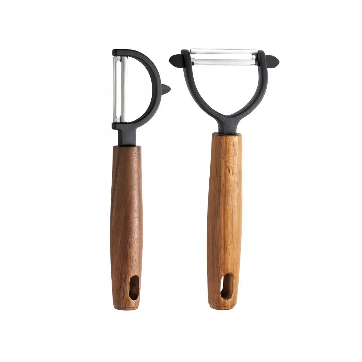 1/2 Pcs Premium Y/p Type Stainless Steel Multifunctional Peeler, Acacia Wood Handle, Ultra Sharp Blade, Ideal for Vegetables, Potatoes, Apples