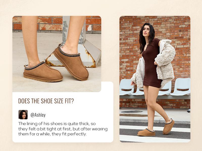 Women's Suede Slippers Outdoor House Slipper Non-Slip Fluffy Comfortable Warm Cute Mini Platform Braided Leather for Autumn Winter Fuzzy Cozy Classic Stylish