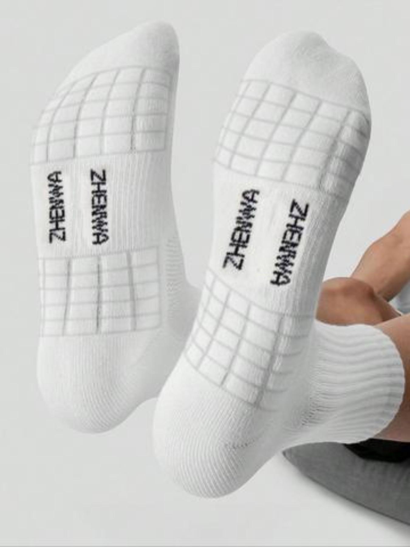 Men's Thick Towel Bottom Sports Socks, Moisture-Wicking, Comfortable, Versatile, Suitable for Tennis, Badminton, Running, Basketball, Fall Season