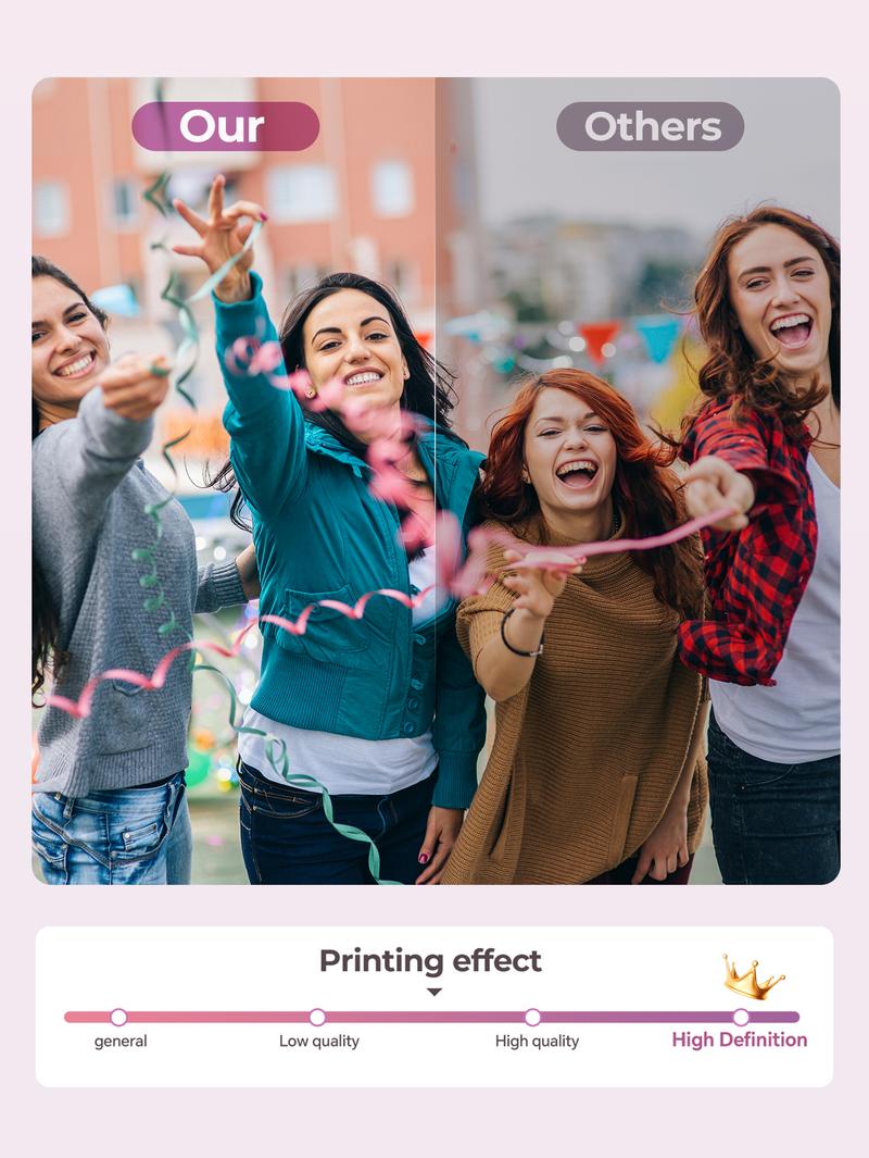 2×3 Photo Paper 20–60 Sheets for HPRT MT53 Mini Printer, Sticky Back, Peel & Stick, Instant Dry, Vivid Colors, Adhesive Photo Paper Refills