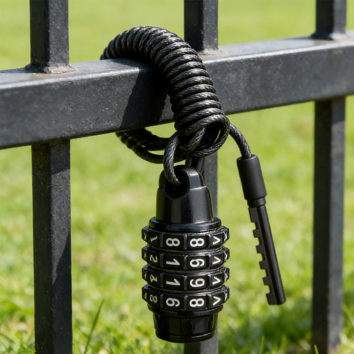 Multifunctional Password Lock for Bicycles and Motorcycles, Helmet Anti-Theft Lock, Long Password Lock, Universal Multifunctional Password Lock