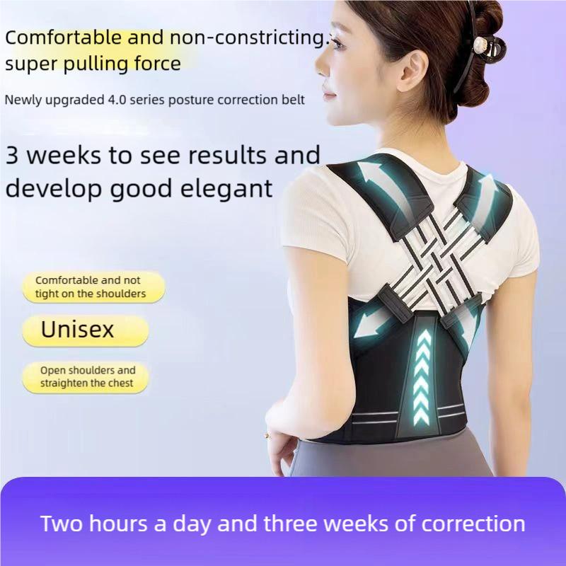 Neck Pain Relief Anti Hunchback Brace Adjustable Back Support Posture Corrector Ergonomic Spine Alignment Device Upper Back Pain Relief for Sitting Work Home Study Hunchback Prevention