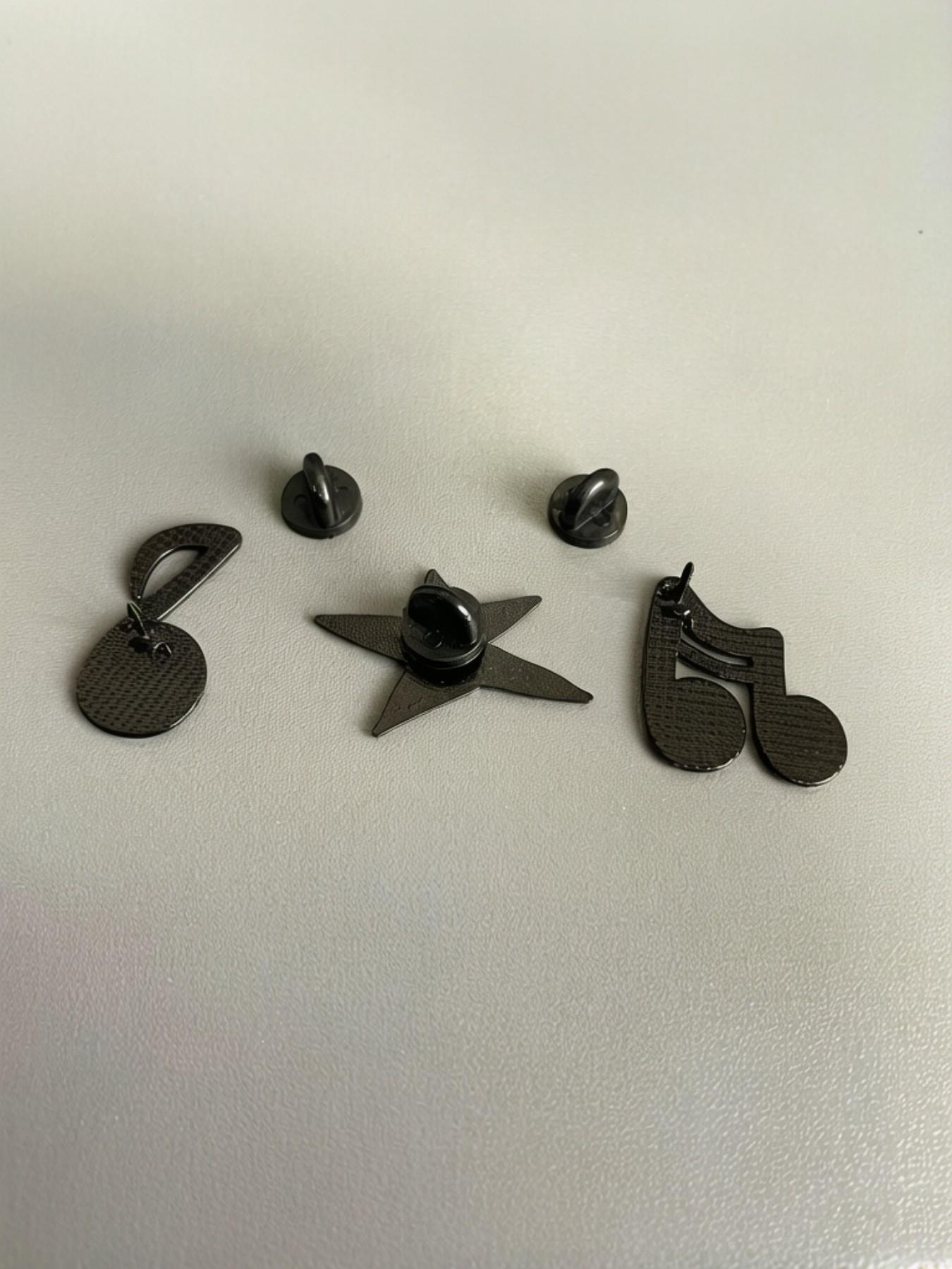 3-Pack Inspirational Enamel Pins, Alloy Lapel Pins, Japanese Style Badge, Mini Collar Pins, Versatile Fashion Accessories