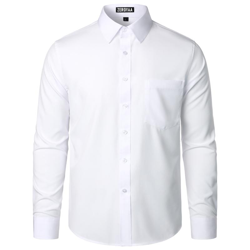 ZEROYAA Men's Regular Fit Orange Dress Shirt Solid Wrinkle-Free Long Sleeve Casual Business Button Up Shirts with Pocket Camisa de Vestir Mens 4th of July Shirt Sublime Shirt Beige Top Polyester Fabric ZEROYAA Men's Regular Fit Orange Dress Shirt Solid Wrinkle-Free Long Sleeve Casual Business Button Up Shirts with Pocket Camisa de Vestir Mens 4th of July Shirt Sublime Shirt Beige Top Polyester Fabric