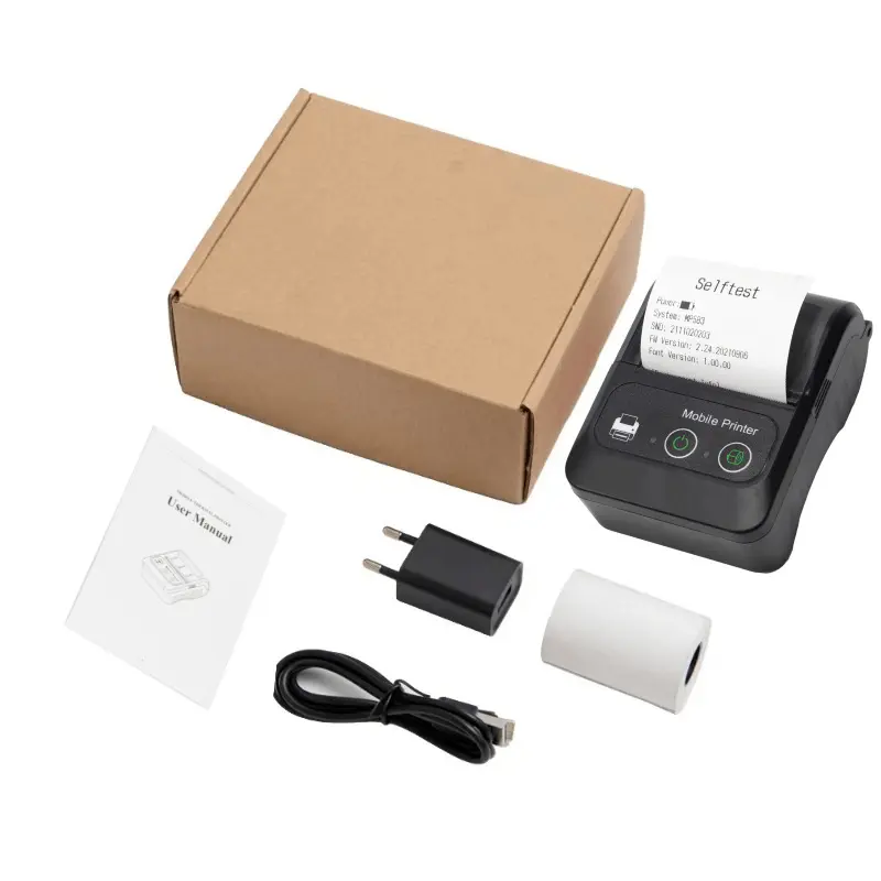 58mm Wireless Handheld Thermal Receipt Printer - Portable Mini Bluetooth Device with USB Recharge, High Speed, Smudge-Proof, 110*88*41mm, Logo Printing, Inventory Management for Small Biz Retail Mobile POS 58mm Wireless Handheld Thermal Receipt Printer - Portable Mini Bluetooth Device with USB Recharge, High Speed, Smudge-Proof, 110*88*41mm, Logo Printing, Inventory Management for Small Biz Retail Mobile POS