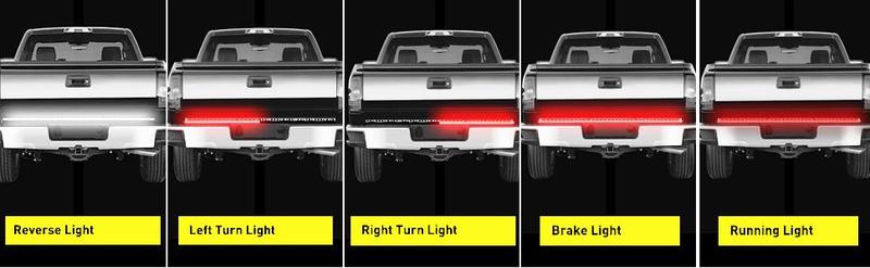 Nilight 48”/49” LED Tailgate Light Strip 90 LED Red/White for Running Light Brake/Turn Signal/Reverse Light headliner star