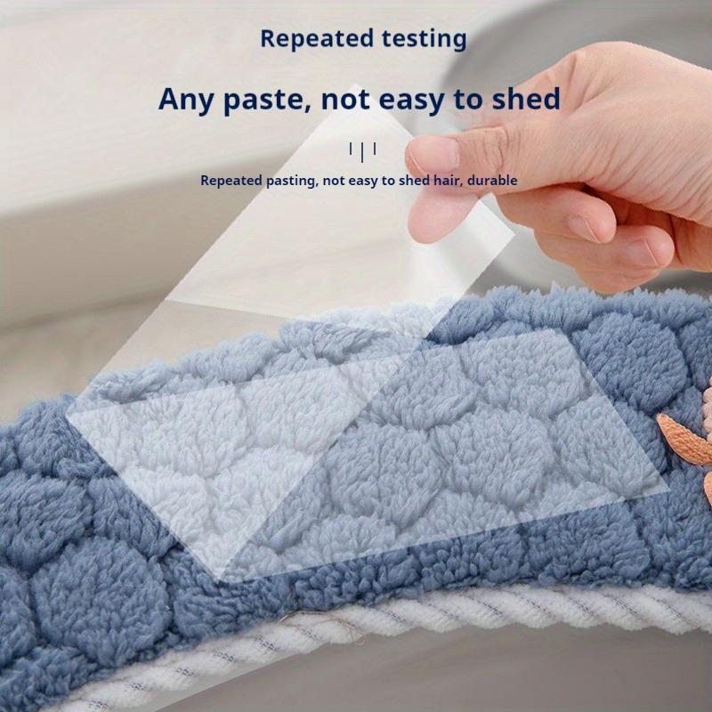 1 Pair of New Toilet Seat Covers, Hook and Loop Fastener Toilet Seat Covers, Household Toilet Mats, Toilet Seat Cushions, Suitable for All Seasons, Washable