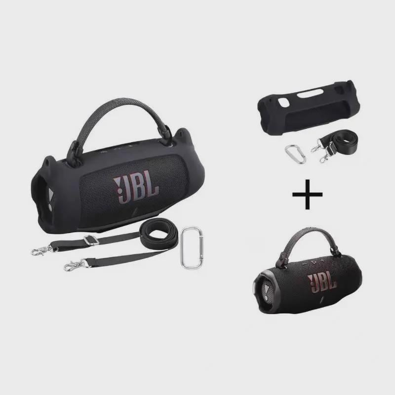 For JBL Charge 6 Waterproof Portable Bluetooth Speaker Silicone Case,Soft Protective Sleeve Cover with Shoulder Strap for JBL Charge 6 Speaker，This product comes with a protective case and a speaker.  Outdoor speaker