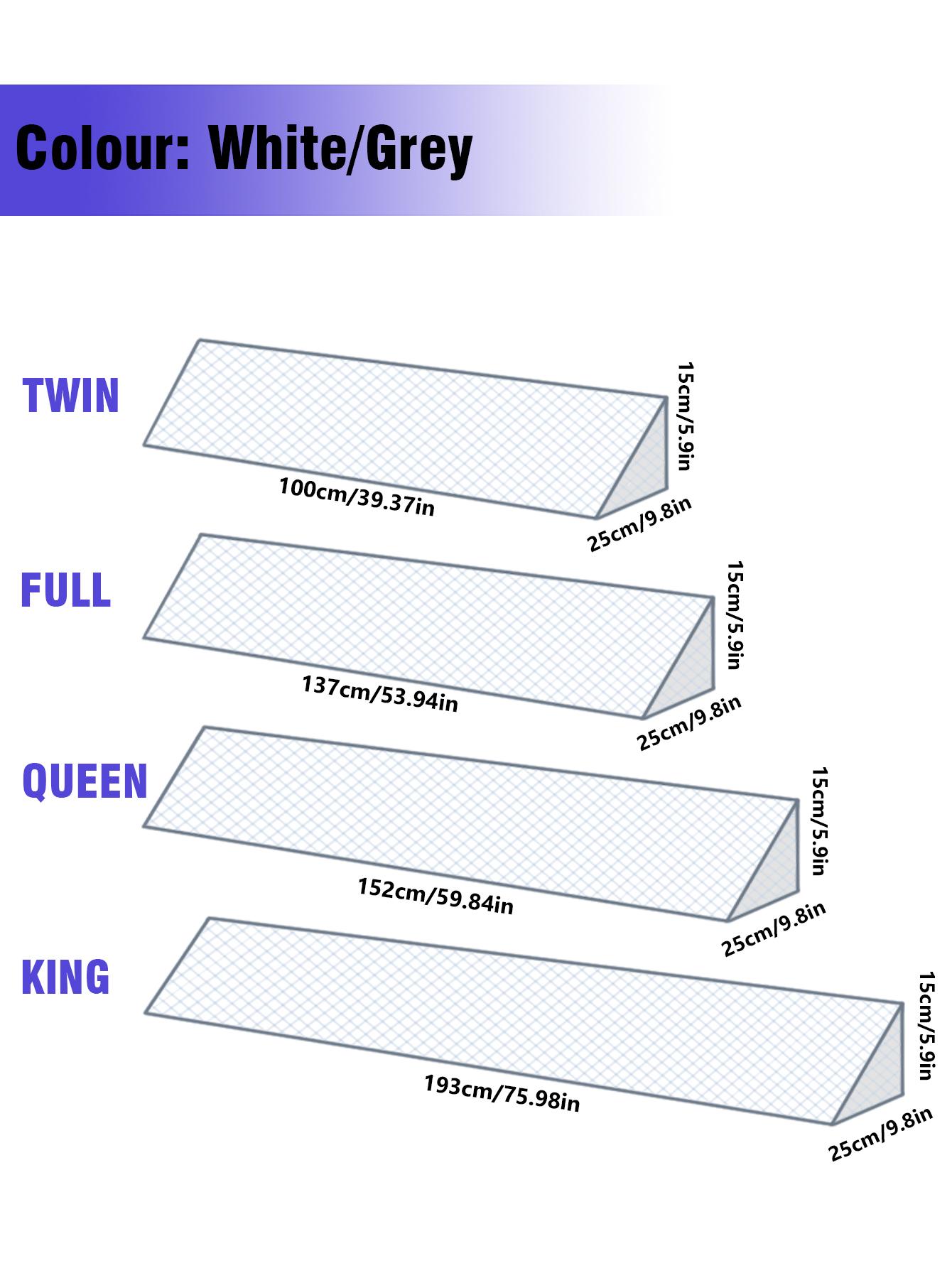 [Weekly Deals]Sleep Support Pillow, Wedge-Shaped Pillow, Bed Headboard Gap Filler and Back Support for Sleeping, Fills the Gap between Headboard and Mattress or Wall from 0-7 Inches, All-Season Comfort Design for Bedroom mellow cloud Supportive Durable