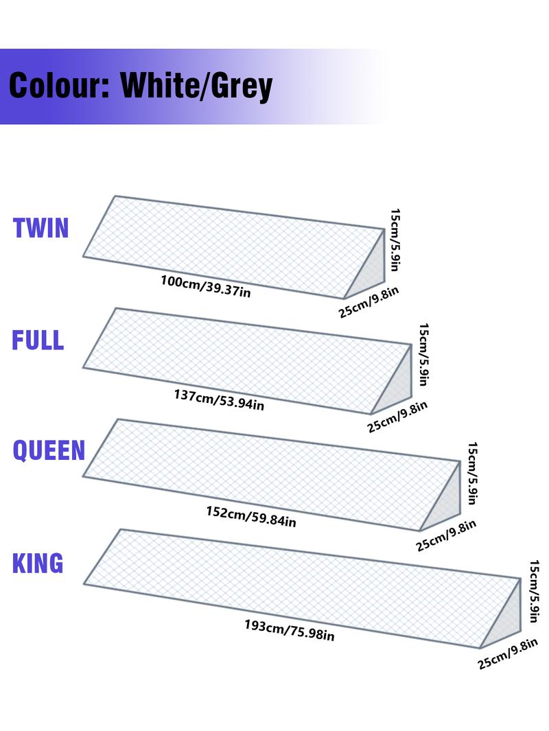 [Valentine’s Day]Sleep Support Pillow, Wedge-Shaped Pillow, Bed Headboard Gap Filler and Back Support for Sleeping, Fills the Gap between Headboard and Mattress or Wall from 0-7 Inches, All-Season Comfort Design for Bedroom