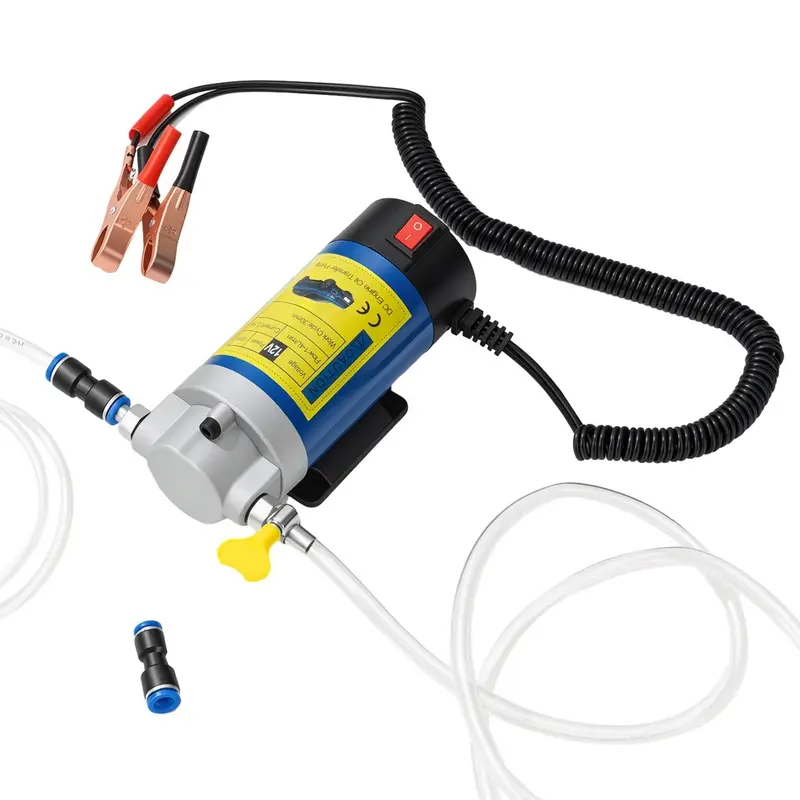 12V Electric Oil Pump for DIY Home Use, Plug-And-Play Car Repair Tool, Lawn Mower Transmission Oil Drain and Change Function