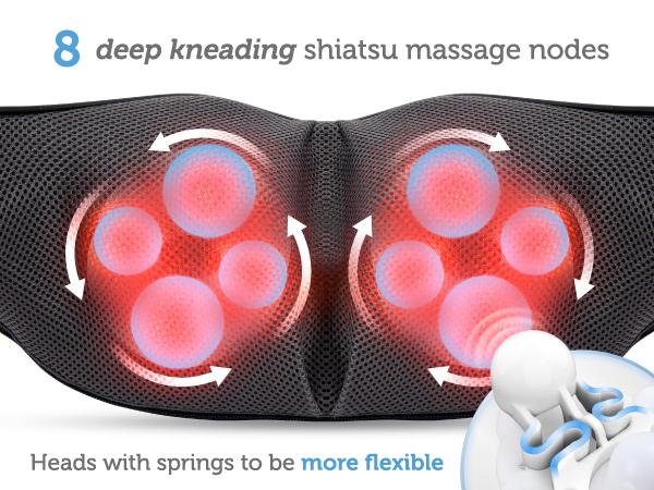 COMFIER Shiatsu Neck and Shoulder Massager,Deep Kneading Massage Pillow with Heat, Back Massager, Pillow Massager as Best Gift for Men,Women,Mom,Dad,Black