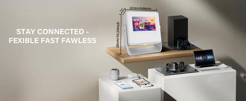 Aepuosem A10pro Touch Screen Projector 7-inch 1080P Native 4K Auto Focus Dolby Sound Wi-Fi 6 Bluetooth 180° Rotation for Games Movies Gifts Audio Connection Lcd