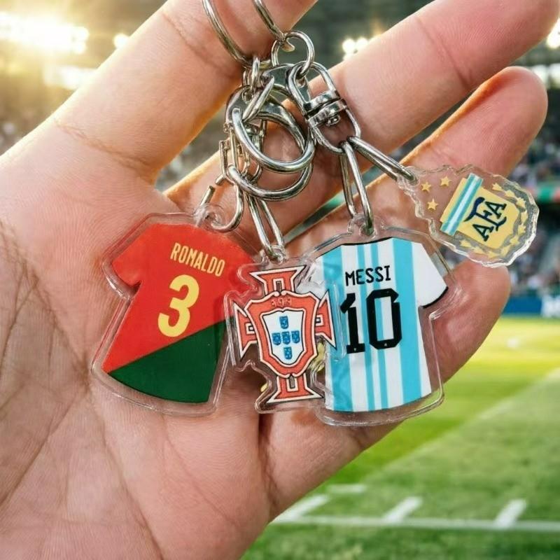 2026 World Cup Style Jersey Keychain, Messi Neymar Ronaldo Mbappe, Fashion Accessory, Sports Memorabilia, Unique Gift Idea