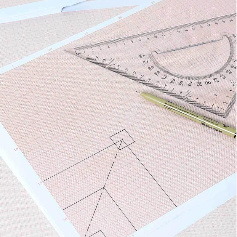 Coordinate Paper A4 Drawing Grid Paper Engineering Small Squares Calculation Paper Coordinate Graph Paper