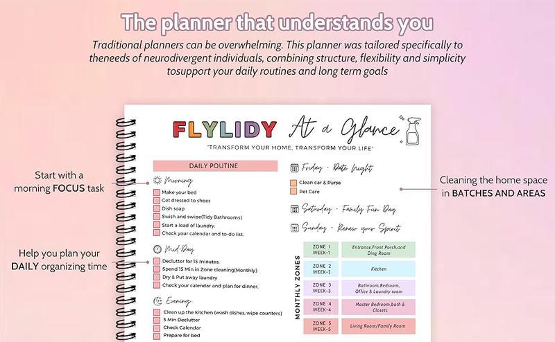 【ADHD Cleaning Planner】Household Daily Cleaning Schedule Planner, 1 ...