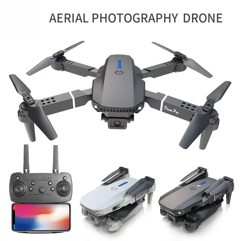E88Pro RC Quadcopter Toy, 2 Rechargeable Batteries for Outdoor Recreational Flying