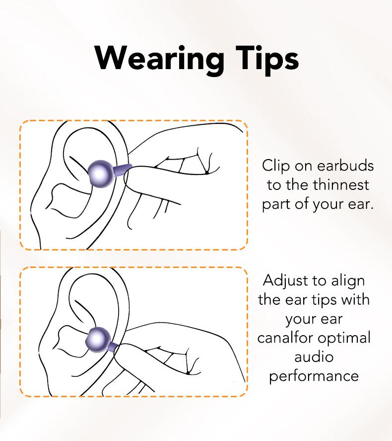 MINISO MS201 Translation Headphones, Support 134 Languages ​​Translation with APP, Clip-on Wireless Earphones, Color Touch Screen, Bluetooth 6.0, Suitable for Sports, Running and Work, HIFI Stereo Earbuds