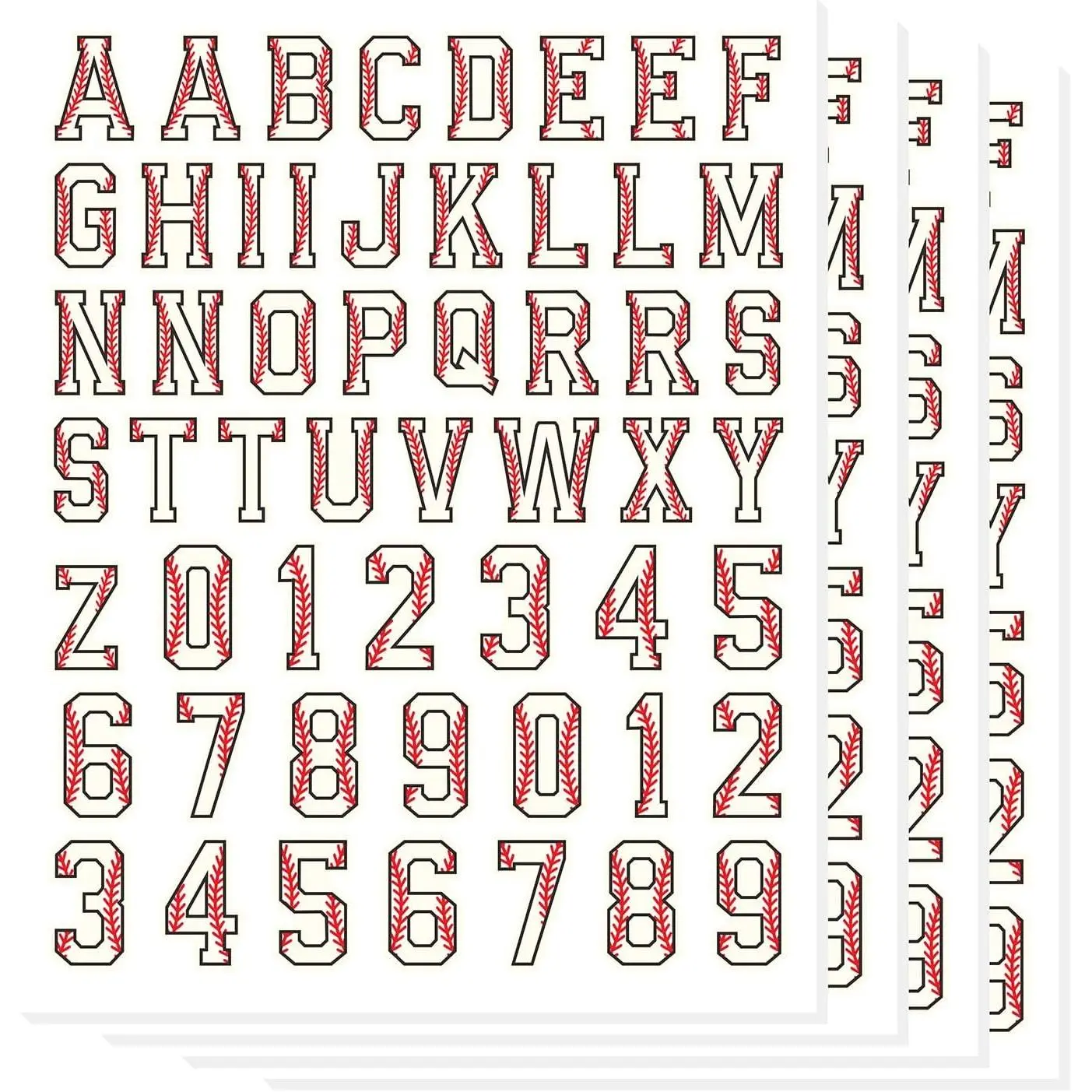216 PCS Letters & Numbers Baseball Softball Helmet Stickers - Vinyl Name Decals for Hard Hat, Laptop, Water Bottle, Phone Case (Baseball Theme)Gift
