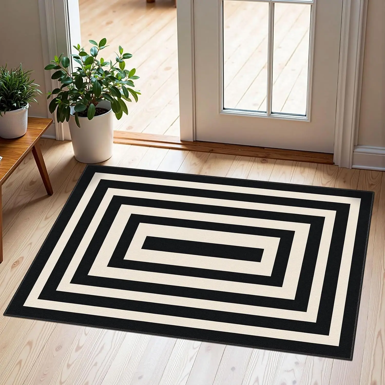 Geometric Border- Black/White