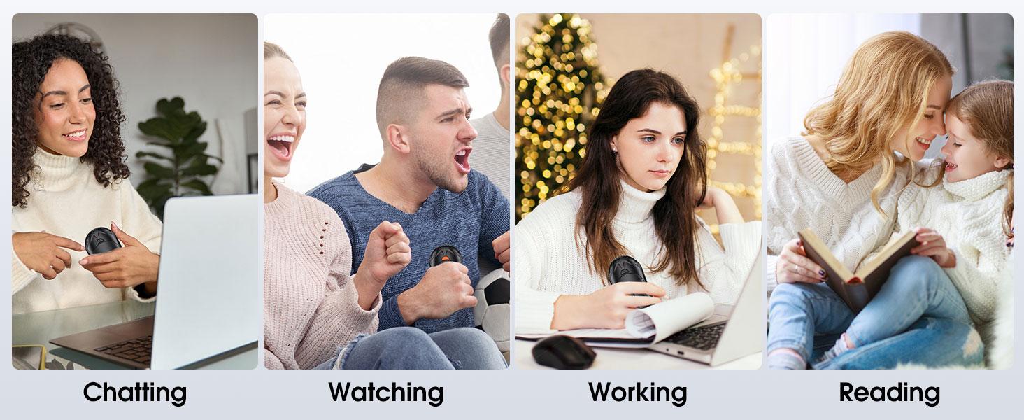 OUTJUT Hand Warmers Rechargeable 2 Pack, 6000mAh Rechargeable Hand Warmer, 20Hrs Long Heating Electric Hand Warmer, Portable Pocket Heater, Gifts for Christmas, Golf, Camping, Hunting