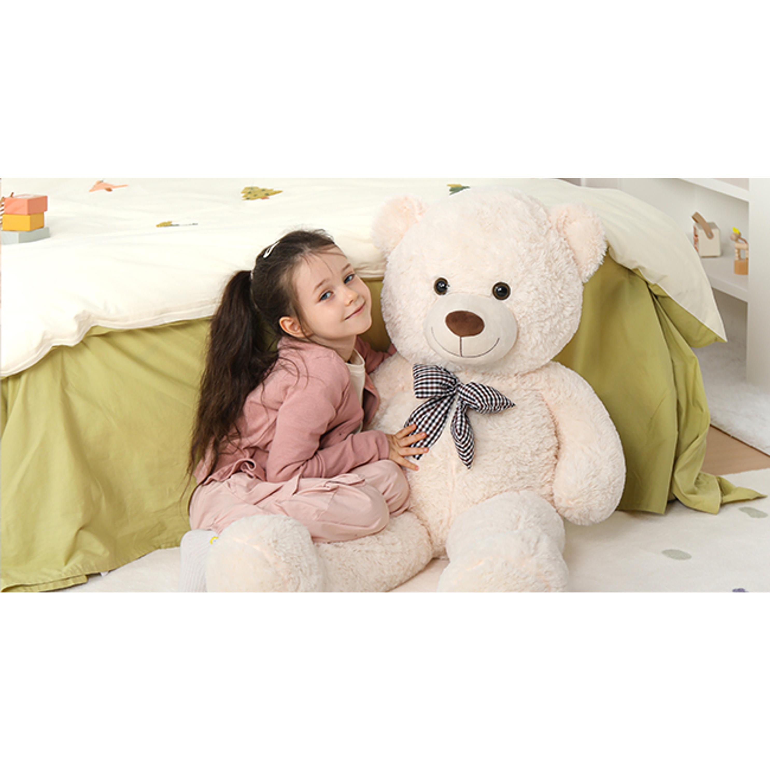 Giant Teddy Bear 4 Feet,Adorable and Cuddly Big Bear Stuffed Animal 47", Classic Teddy Bear Plush Gift Decoration for Baby Shower,Party,Birthday,Valentines Day,Tan
