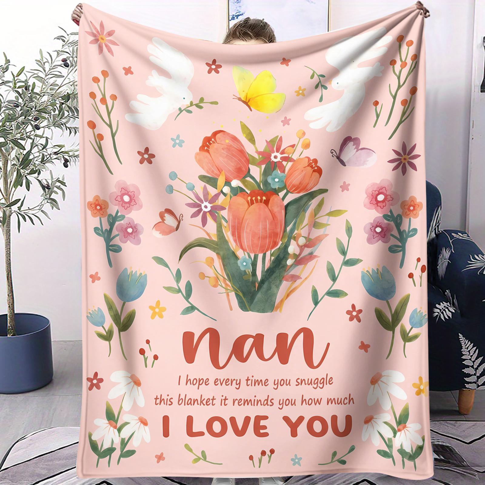 Blessing printed pattern blanket, suitable for all seasons, suitable for beds, sofas, cars, room decorations, and gifts, suitable for children or adults