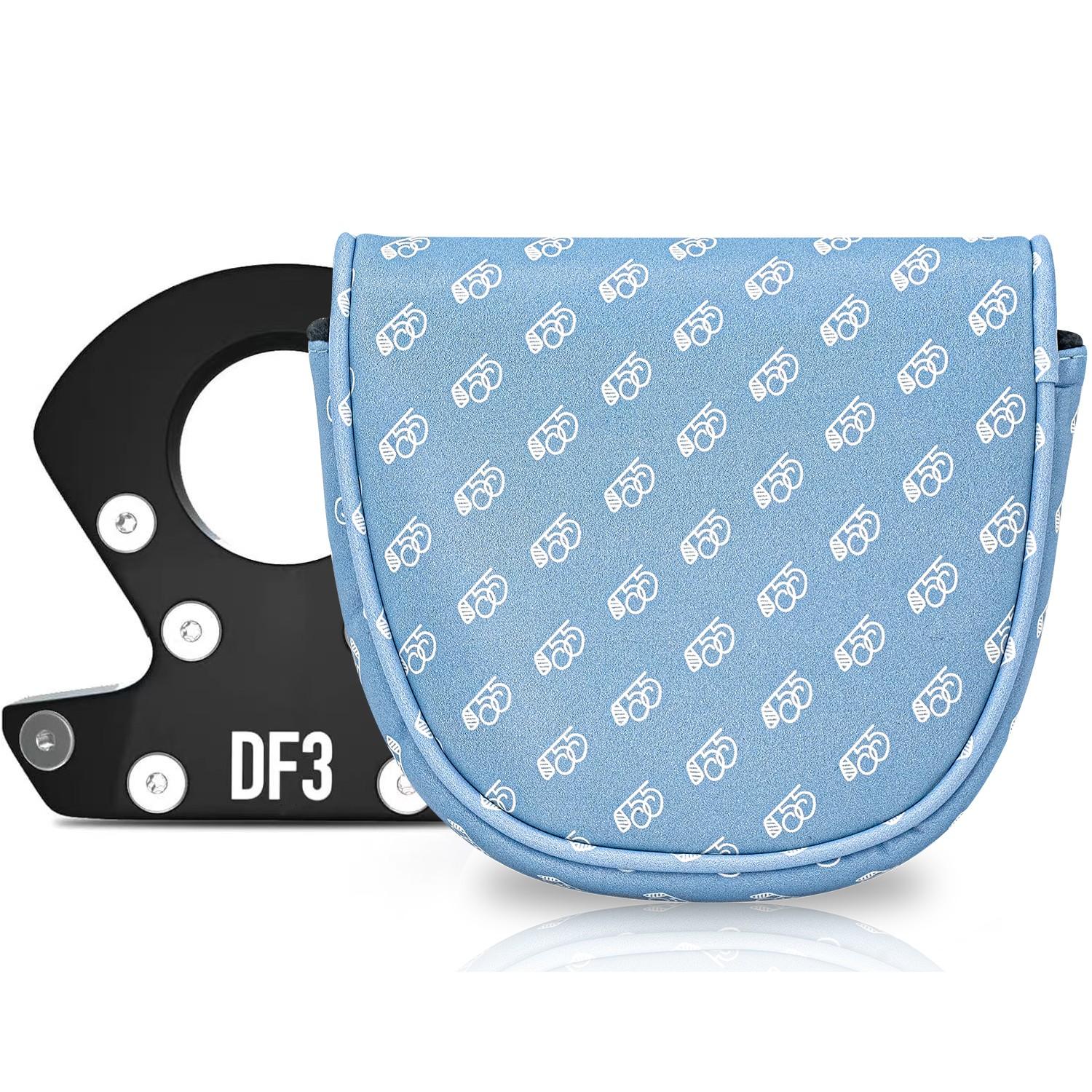 Df3 Putter Golf Putter Head Cover, Printed Style with PU Material & Cushioning, Magnetic Closure, Scratch Resistant Design, Fits Putter Accs, Golf Accessories