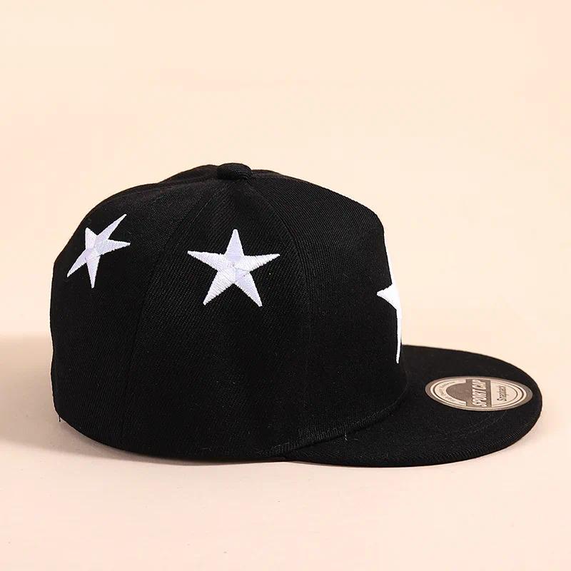 Children Five-pointed Star Embroidery Baseball Caps Hip-hop Hats Spring and Summer Outdoor Adjustable Casual Hats Boy Girl Trave