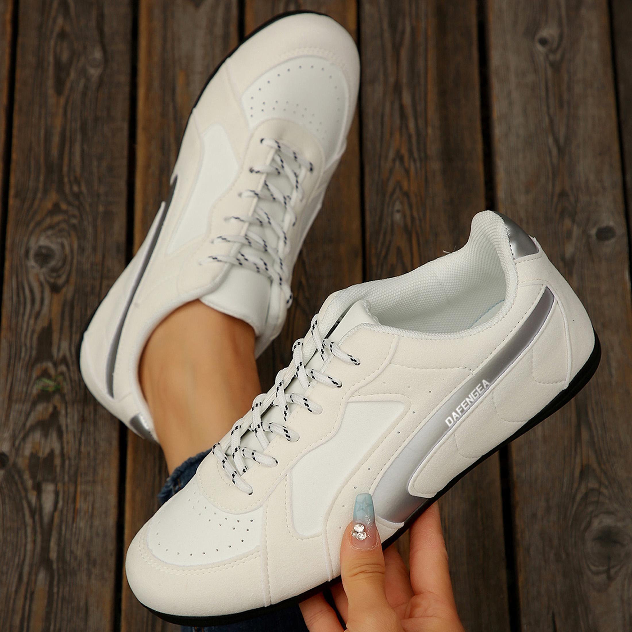 Fashion Sneakers for Women Lace up Comfortable Insole Non-Slip Womens Walking Casual Spring Shoes