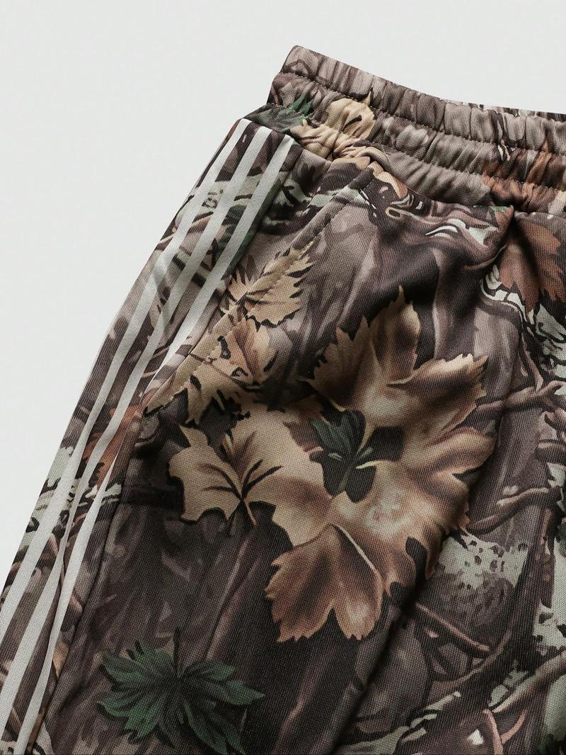 Two-Piece Set Men's Camo Print Sweatshirt & Pants, Regular Fit Casual Fashion Long Sleeve Pullover & Trousers for Daily Wear, Men's Two-piece for All Seasons, Fall outfit