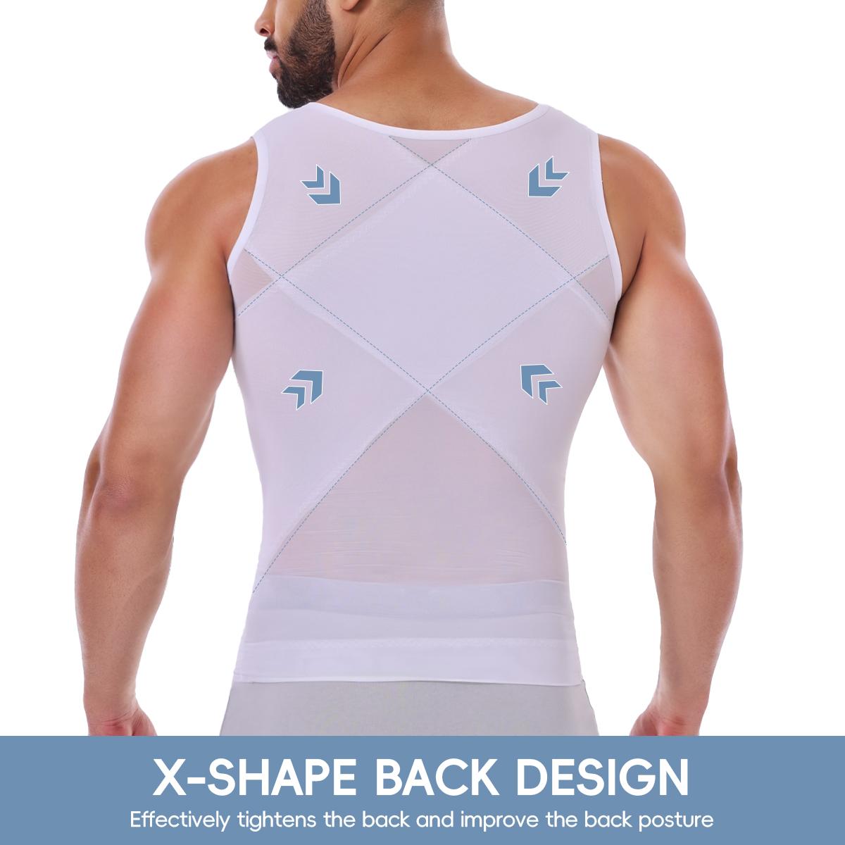 1/2/3/4 Pack Menswear Body Shaper Shapewear Vest Tummy Control Compression Underwear Lightweight Sports Workout Tank Tops Stretchy Breathable Mesh Shirt Clothes Elastic Gamis Bestie SpringStatements