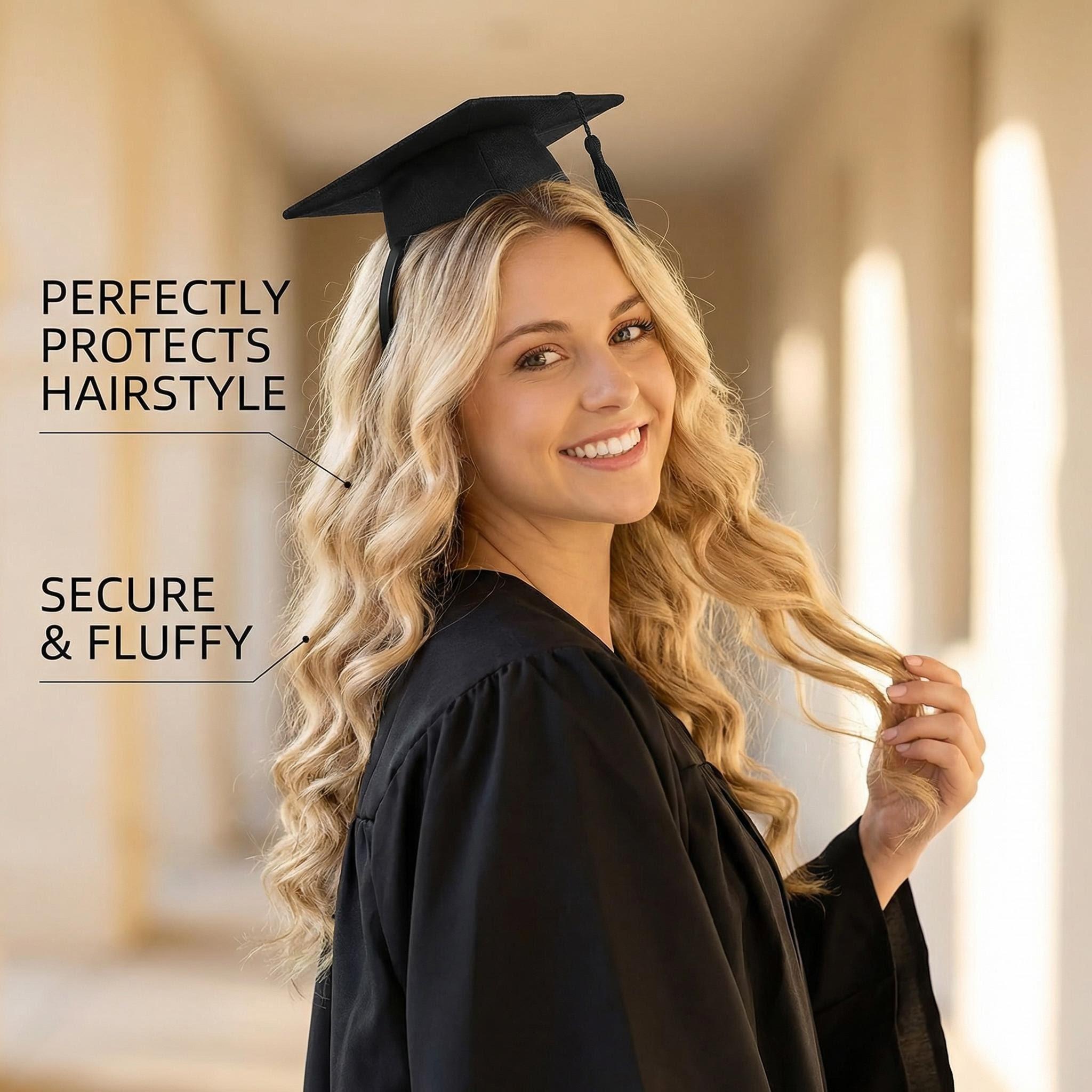 Graduation Cap Headband, No Need for Graduation Cap, Protects and Enhances Hairstyle, Perfect Graduation Gift Accessory