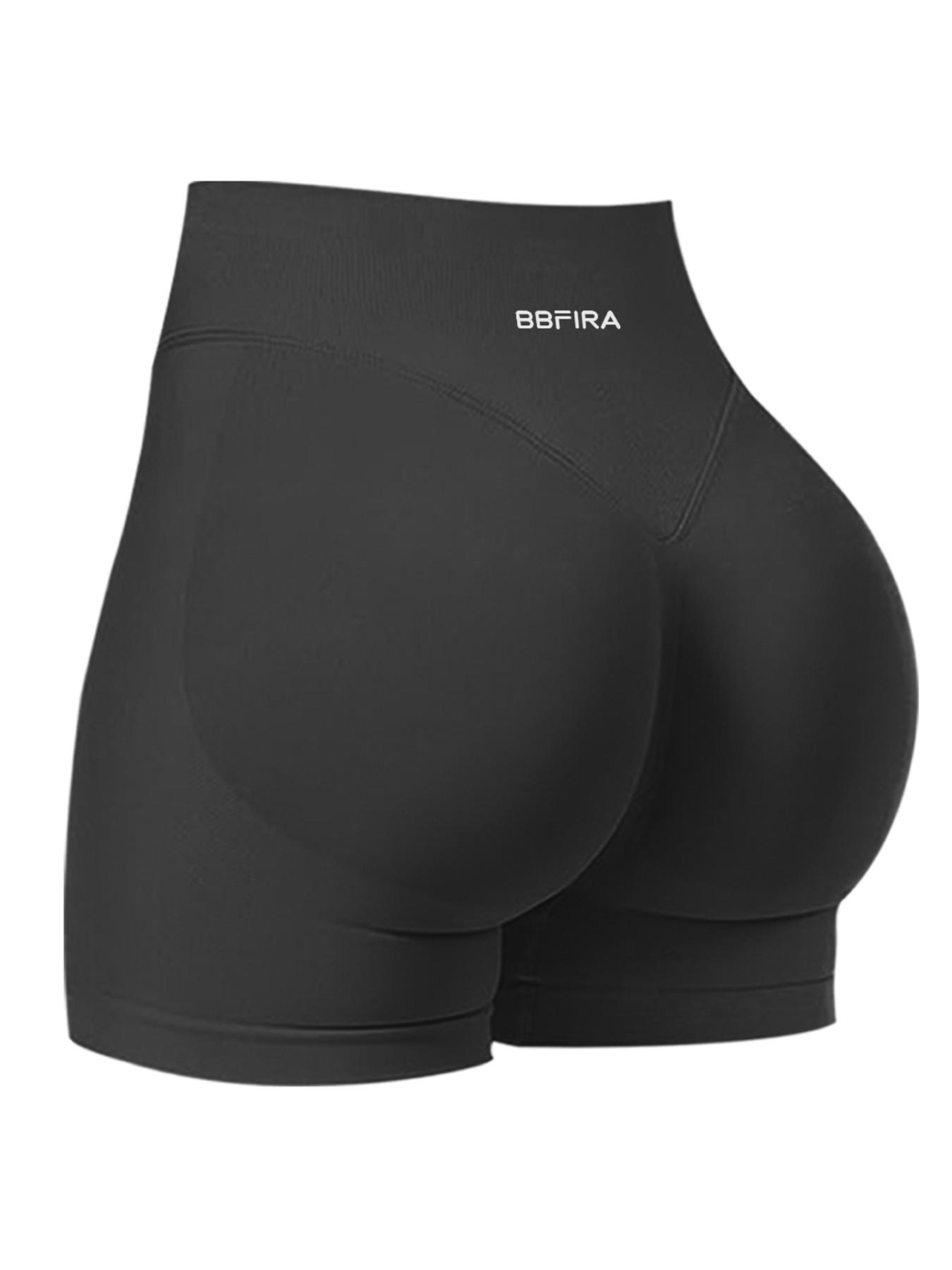 BBFIRA Women's Seamless Knit Breathable Anti-Perspiration High-Stretch Slim-Fit Sports Shorts Outdoor Running Cycling Shorts Fitness Shorts Butt-Lifting Yoga Pants for Women High-Waisted Breathable Knit Sports Shorts