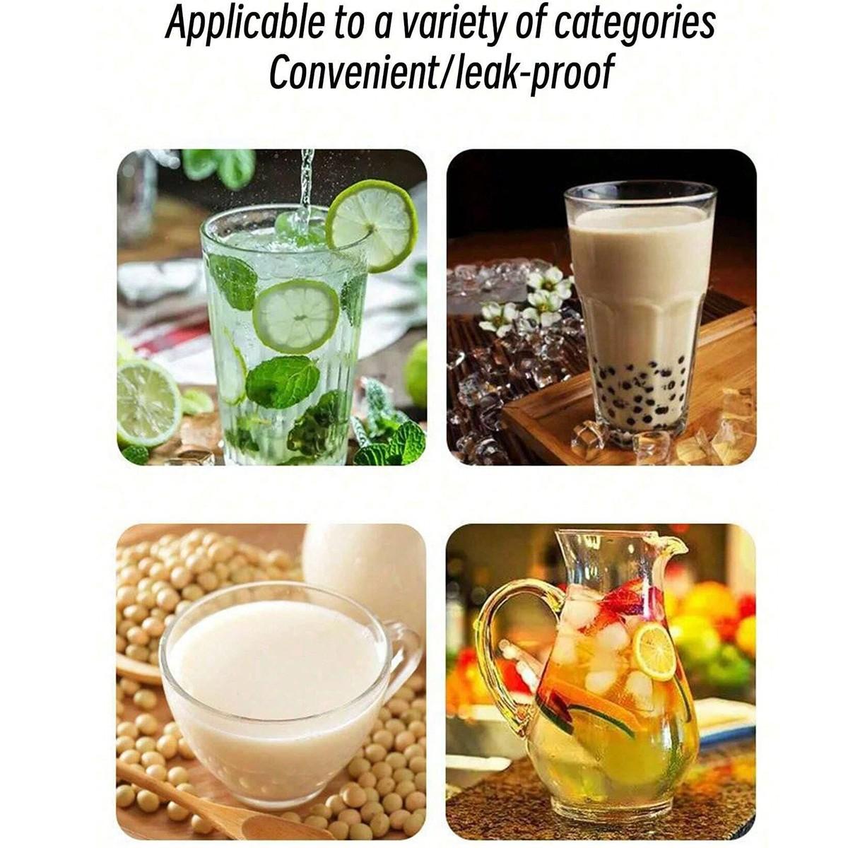 10-Pack Reusable Hidden Plastic Drink Bags, Leak-Proof Storage Pouches, Transparent Plastic Bags, Ideal for Beverages, Yogurt, Travel Use