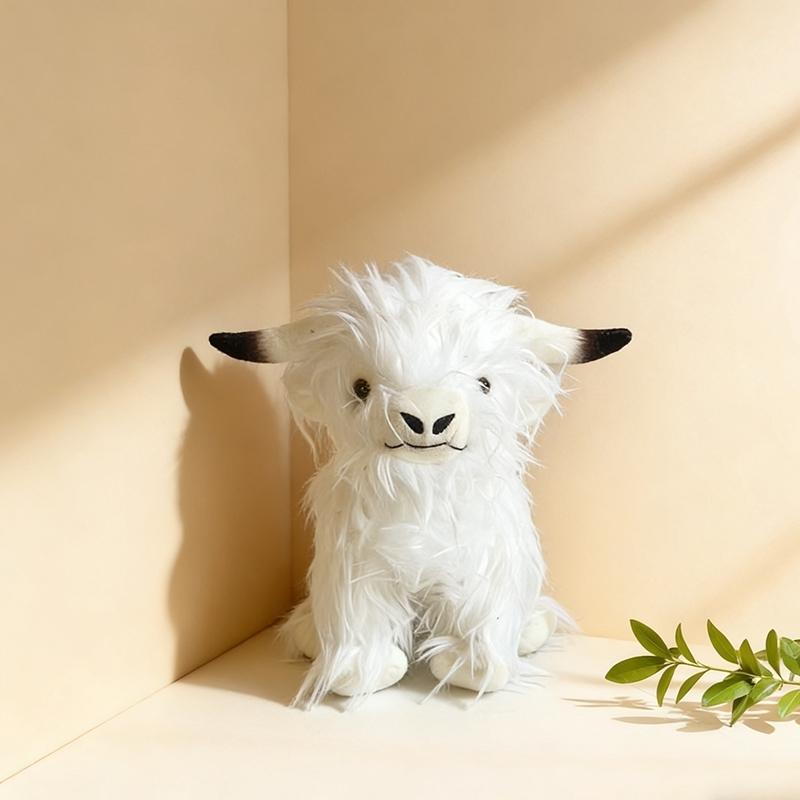 New Arrival 10-Inch Highland Cow Plush Toy, Three Color Options, Perfect Gift for Children, Essential Holiday Present Choice