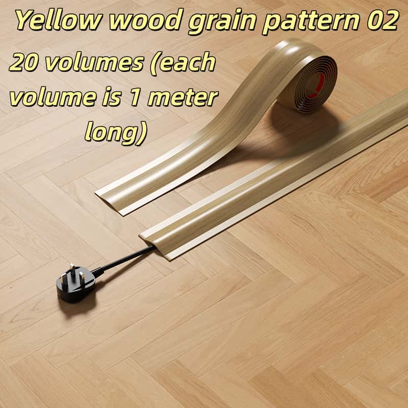 Single Roll 1 Meter Wire Management Tray, Invisible Decorative Cable Organizer, Soft Floor Protection Tool, Hidden Wiring Solution