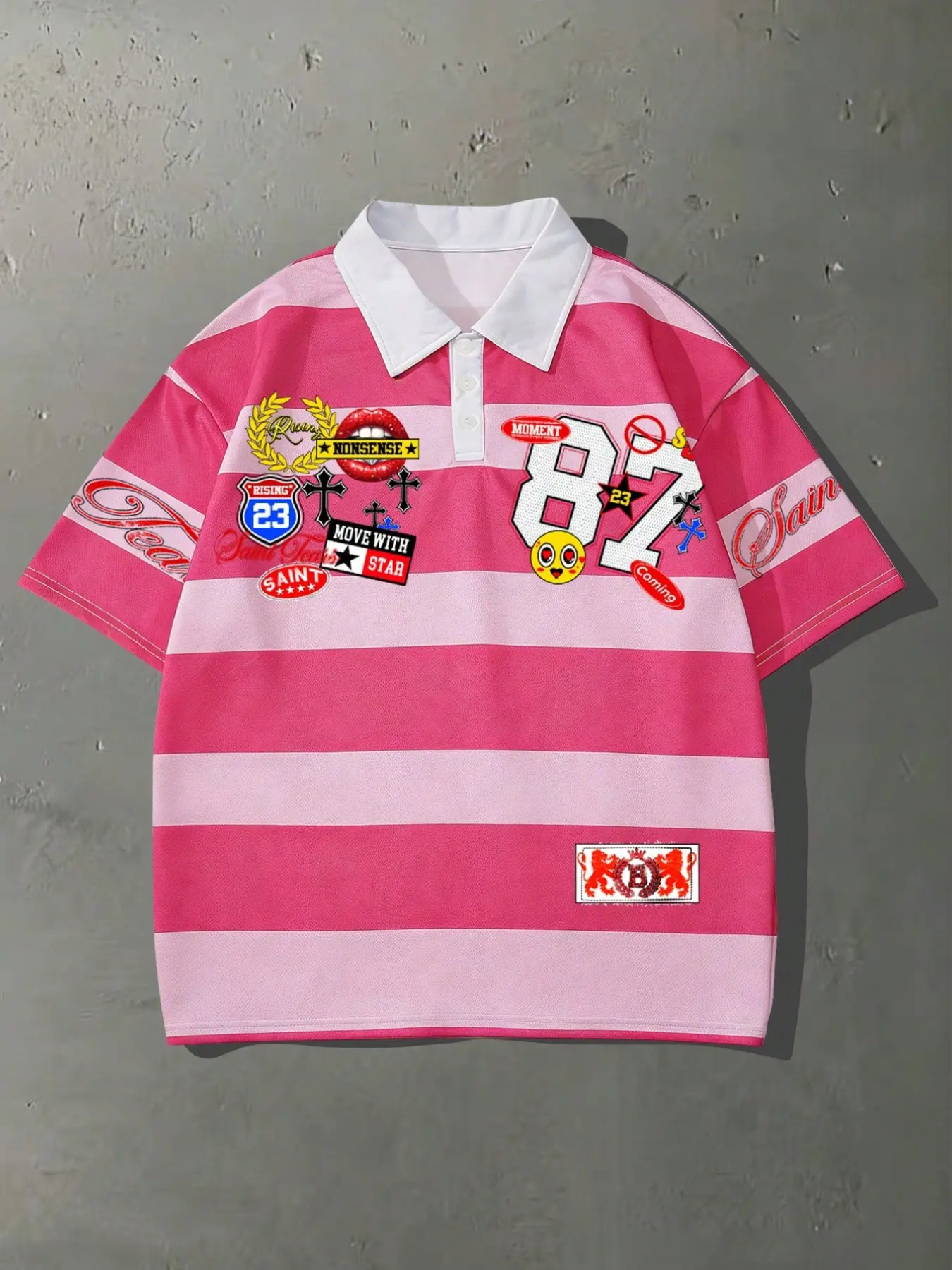 Pink and white