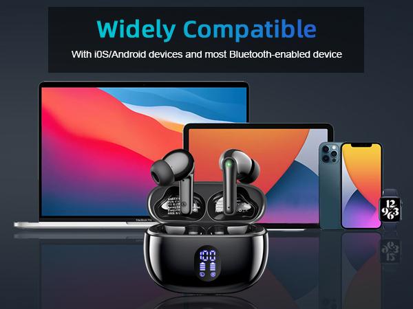 True Wireless Earbuds – CVC Noise Cancelling, Touch Control, IPX5 Sweat-Proof, 4.5g Ultra-Light Design Audio Bluetooth noise cancelling headphones