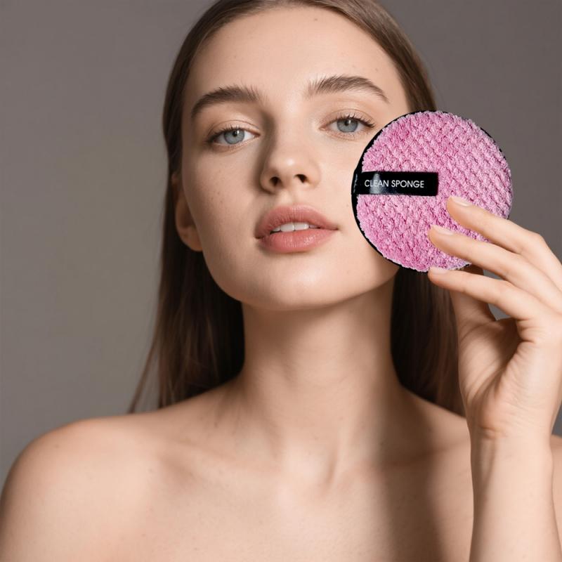 5-Piece Makeup Remover Pads Reusable Dual-Sided Soft Cleaning Towels Washable Face Pad Beauty Care Tool Set