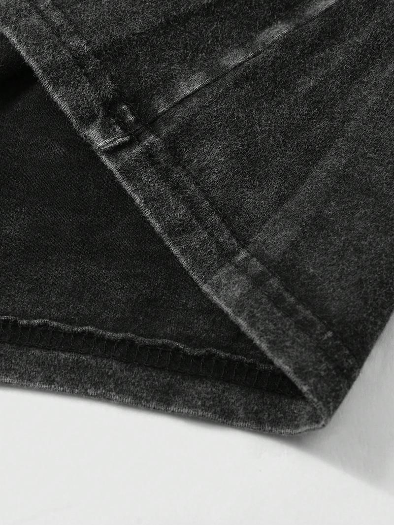 Vintage Treaty Oak Revival Western Cotton T-Shirt, Graphic Denim Pattern, Casual Comfortable Fit, Men's & Women's Fall Winter Top