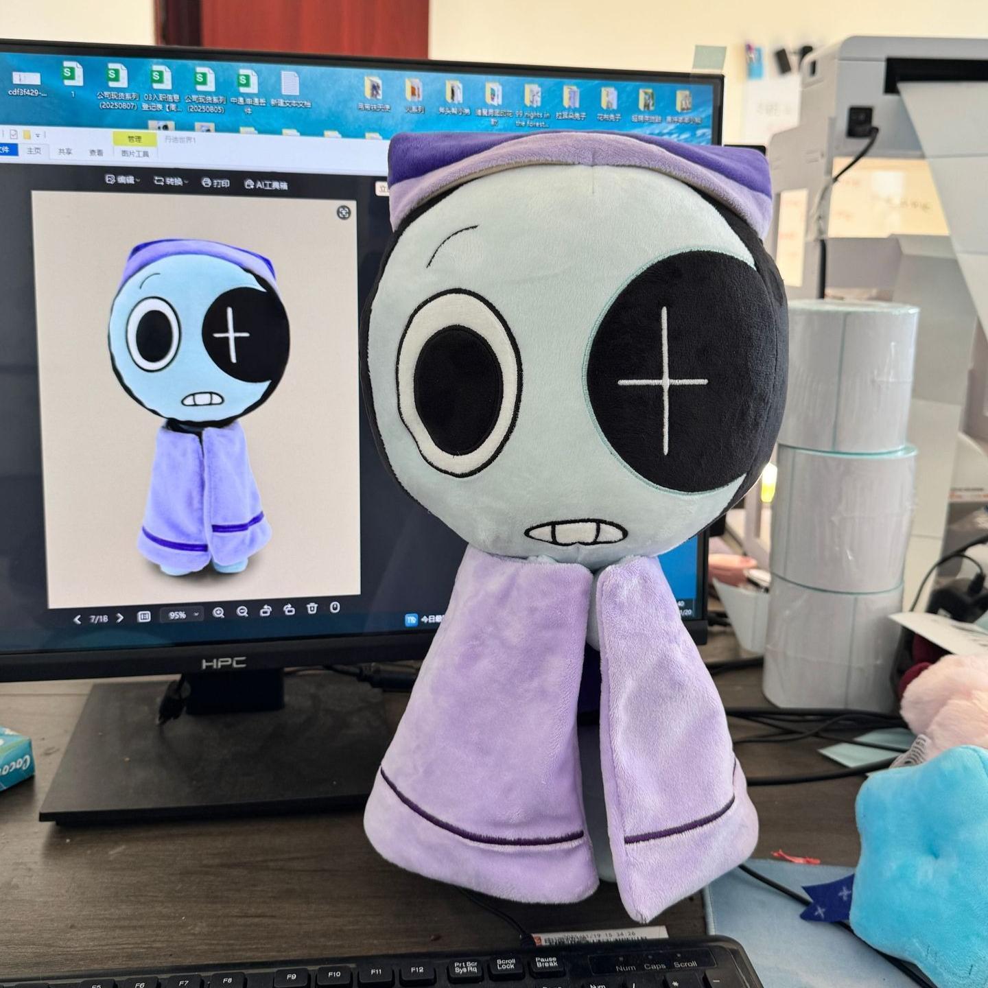 35cm Game Dandy's World Astro with Plush Toy Kawaii Astro Stuffed Dolls Cosplay Sofa Pillow Room Decoration Kids Christmas Gift