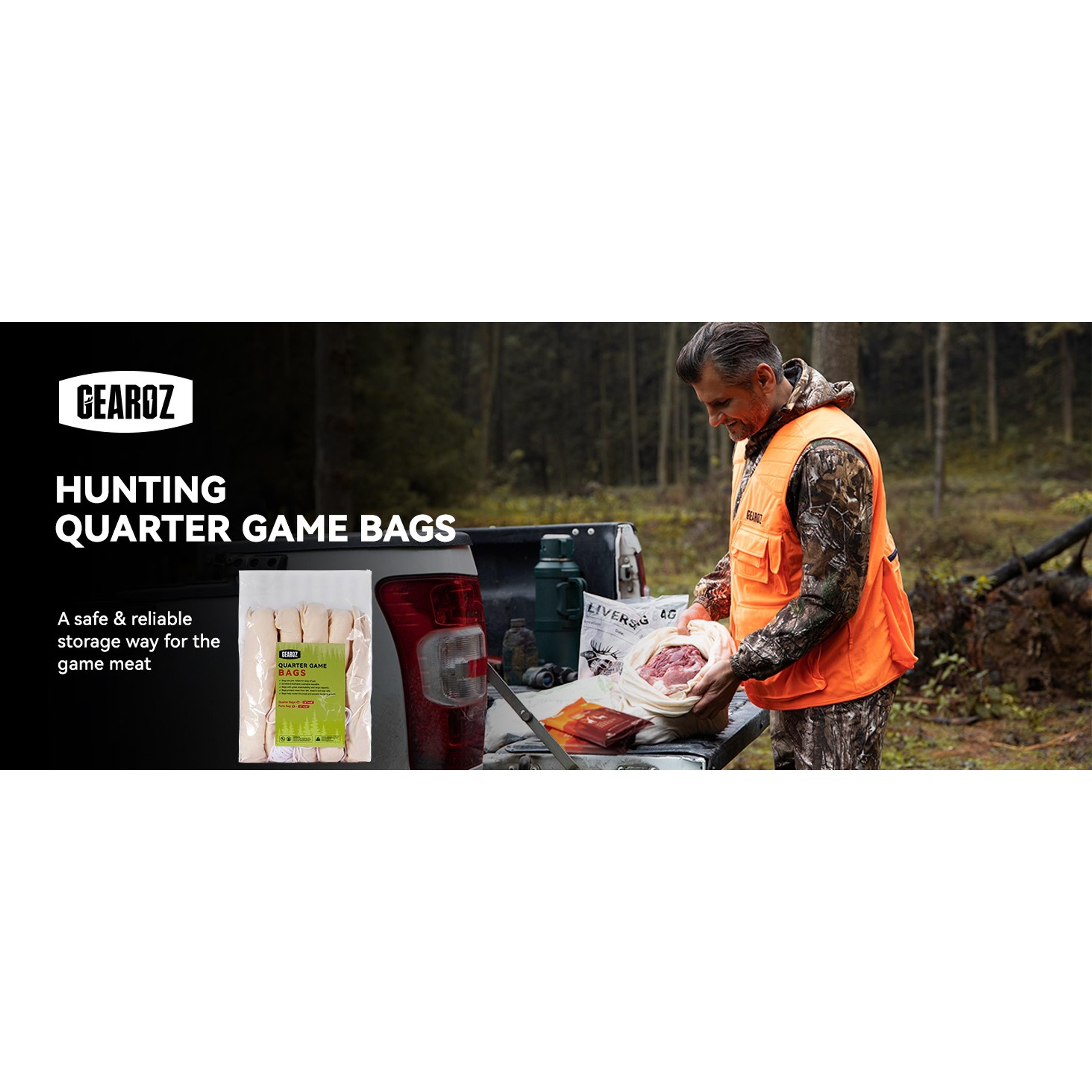 5-Pack Reusable Rolled Heavy Duty Elk Hunting Game Bags – Large Meat Quarter Bags for Elk, Caribou, Deer & Moose – Includes 4x 48" and 1x 28"