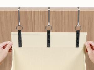 Lifewit 1 Pack Over the Door Organizer, Clear Window Hanging Storage with 4 Side Pockets, Anti Tilt 40 lbs Load Behind Door for Pantry, Nursery, Bathroom, Bedroom, Dorm, 5 Section, Beige