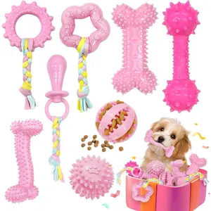 A Set of 8/6 Pcs Puppy Chew Toys for Teething Small Dogs,Puppy Toys for Teething Treat Interactive to Keep Them Busy,Cute Soft Durable Rubber Toy for Small Dogs,Christmas Party Gifts,Hand Tools Kits,Fathersdaygift