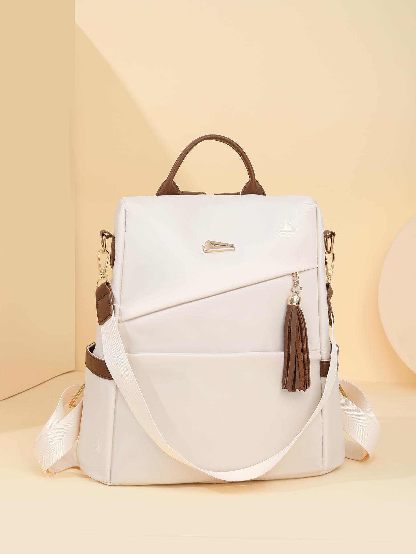 Retro practical and exquisite Su decorated backpack, high-quality texture and fashionable large capacity backpack, with multi zipper pocket design, suitable for outdoor travel, wilderness outings, shopping mall shopping, Backpacks Women