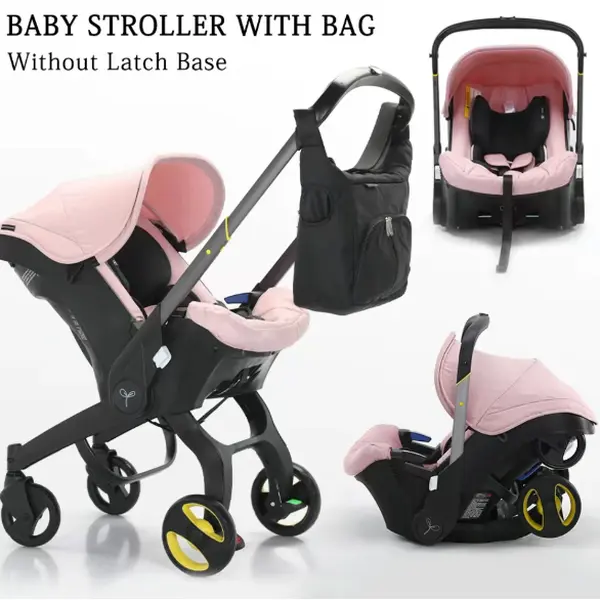 Foldable Multifunctional Baby Stroller - Reversible Handlebar, 5-Point Harness with Chest Clip, Includes Free Travel Gift Bag