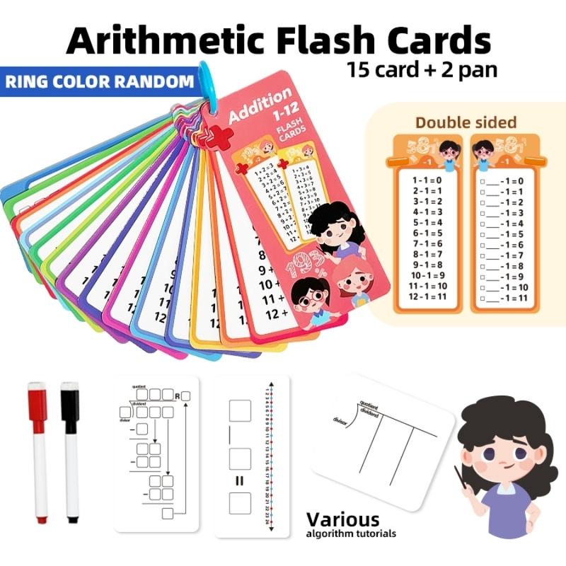 Children Math Arithmetic Learning Flash Cards Set, Addition Subtraction ...