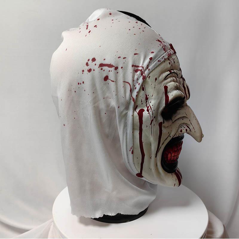 Terrifier Art the Clown Female Costume Full Set - Polyester Horror Cosplay Jumpsuit/Dress with Gloves, Black and White Halloween Party Outfit for Women, Size S with Mask, Accessories, Killer Clowns